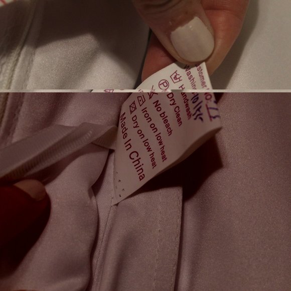 NWOT Beautiful Modest Wedding Gown with Train, White with Lace and Rhinestones - Picture 16 of 16